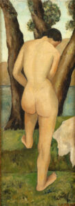 Carena - Nudo di schiena - 1930 - olio su tela - cm 100,5x38